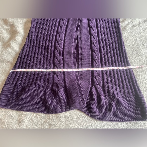 LAURA purple short sleeve purple cardigan (XL) - Picture 10 of 10